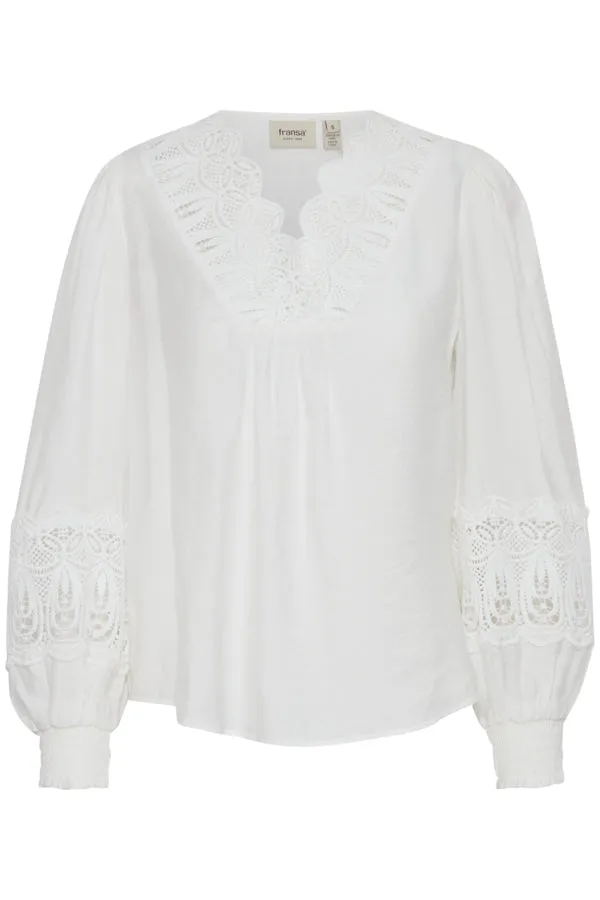 Long Sleeve Blouse - White