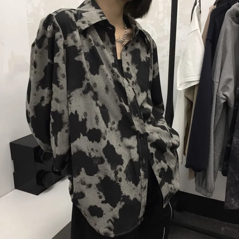 Long Sleeve Tie Dye Hip Hop Shirt