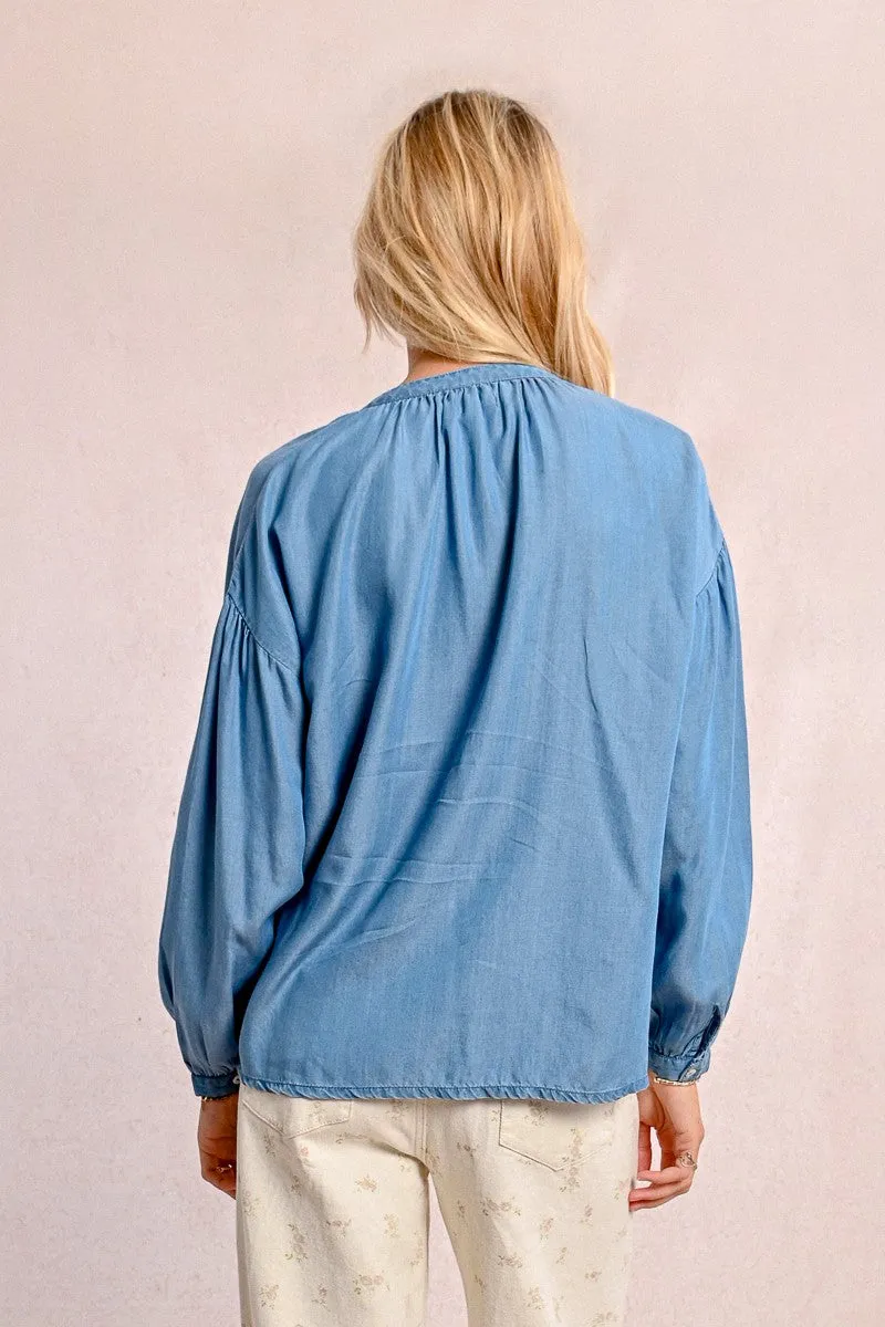 LOOSE TENCEL BLOUSE