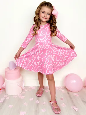 Love Letters Twirly Long Sleeve Skater Dress