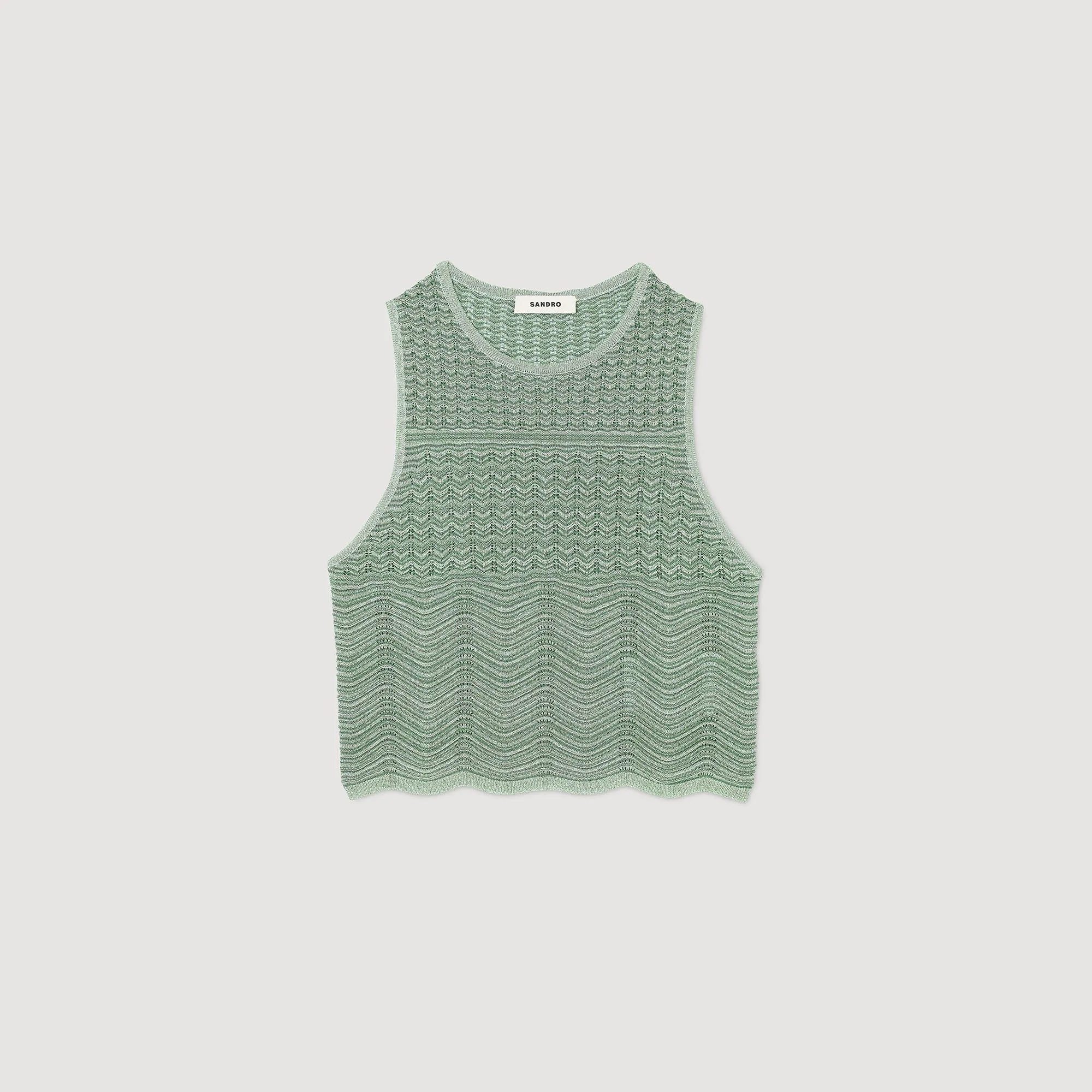 Lulu Decorative Knit Top Mint