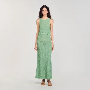 Lulu Decorative Knit Top Mint