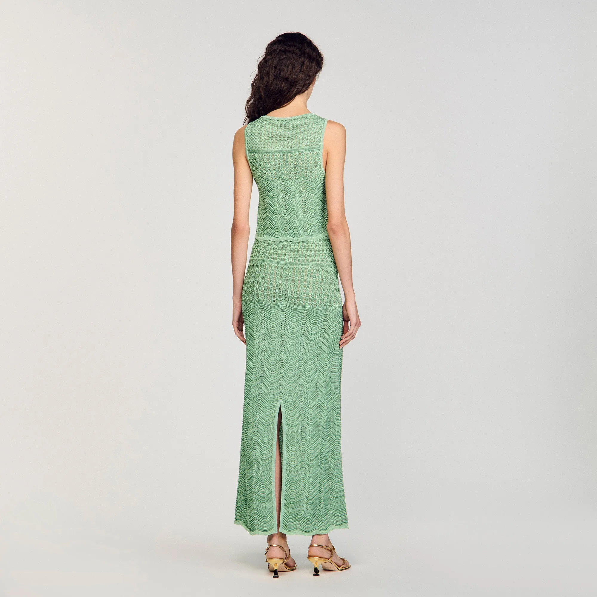 Lulu Decorative Knit Top Mint