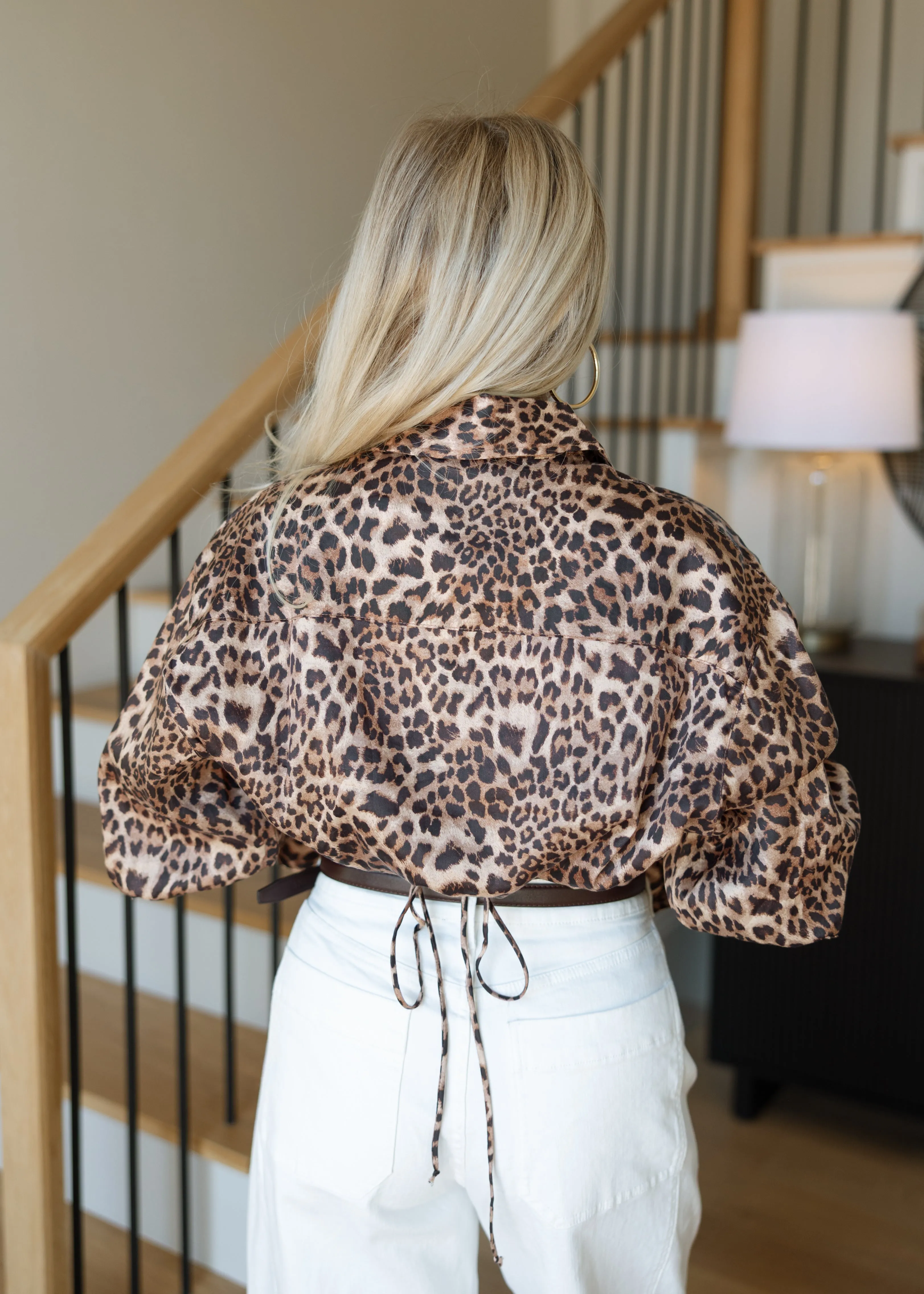 Lynn Leopard Button Down Top