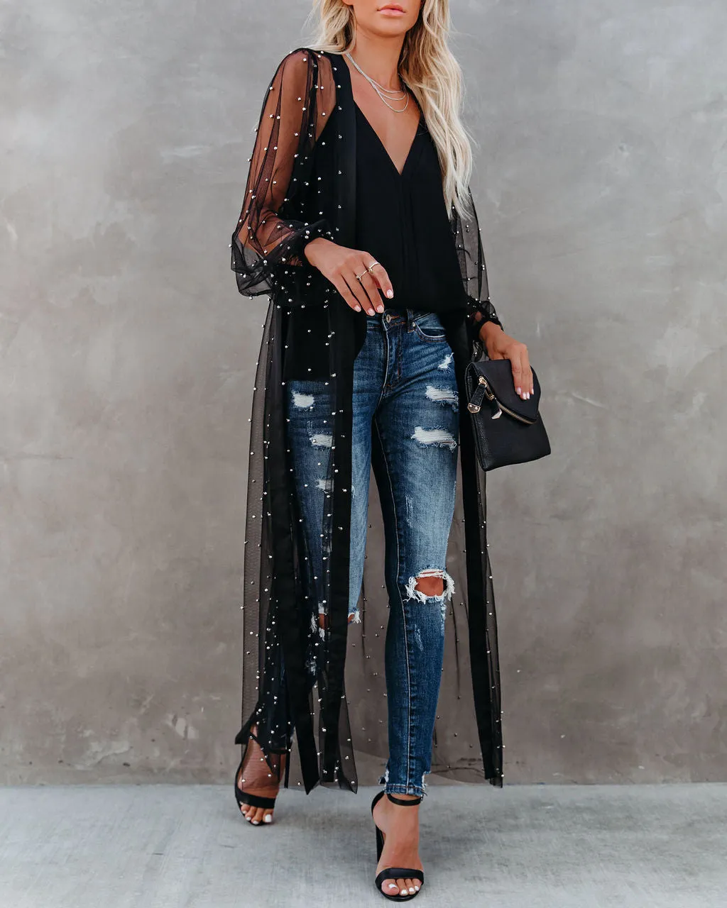 Lyrical Embellished Tulle Duster
