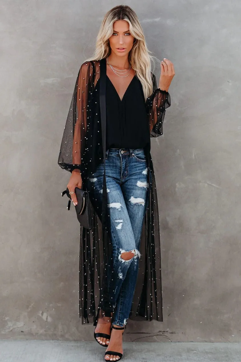 Lyrical Embellished Tulle Duster