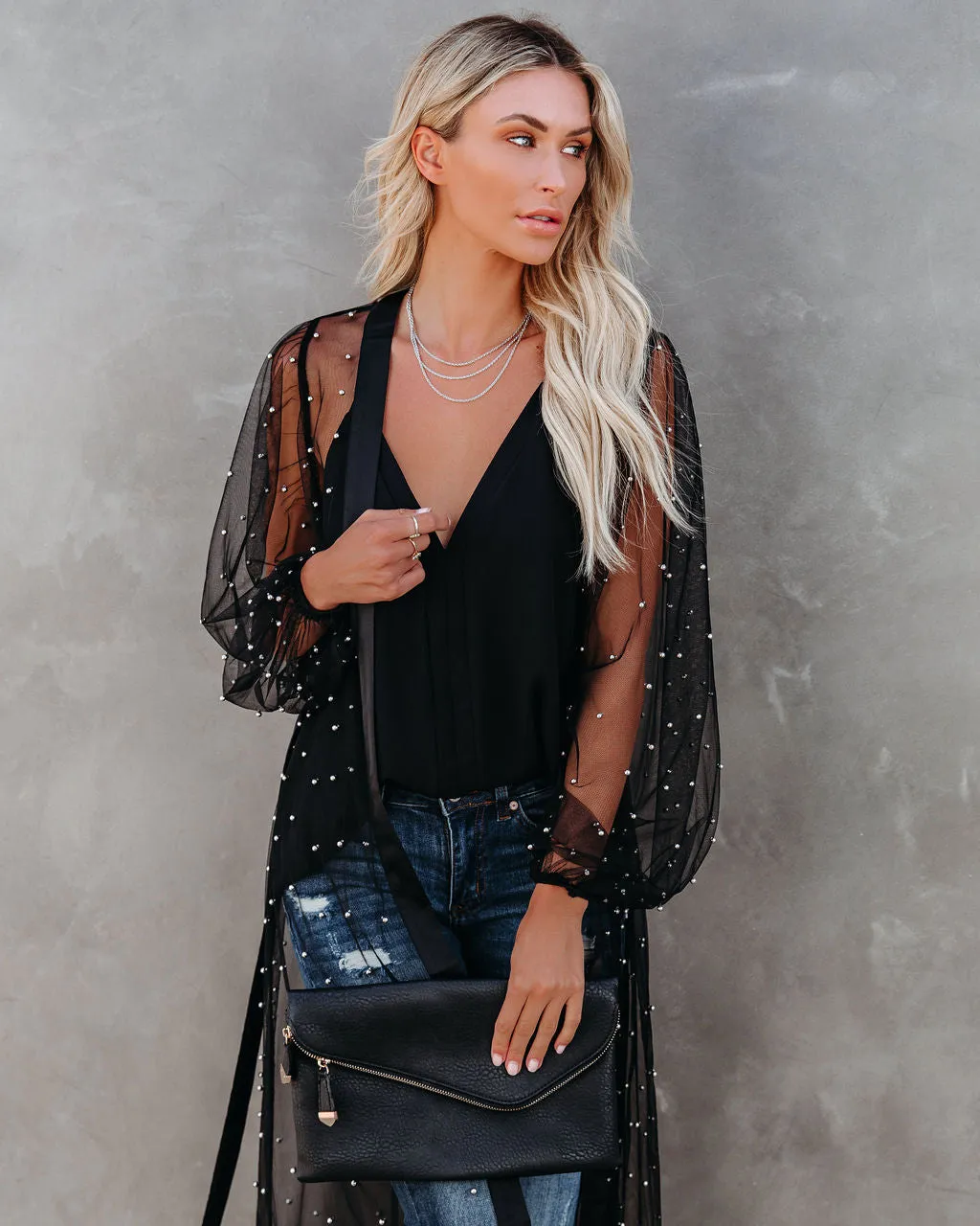 Lyrical Embellished Tulle Duster