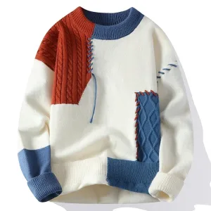 MARCUS | STYLISH PATCHWORK JUMPER
