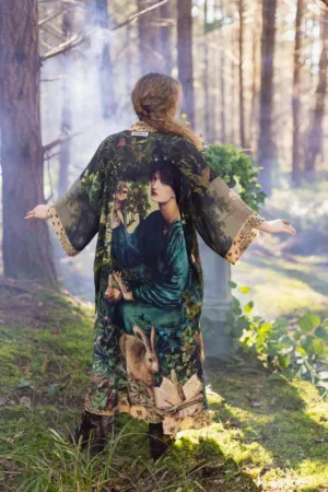 MARKET OF STARS BELLA NOTTE BAMBOO DUSTER KIMONO WITH BUNNY   MOON