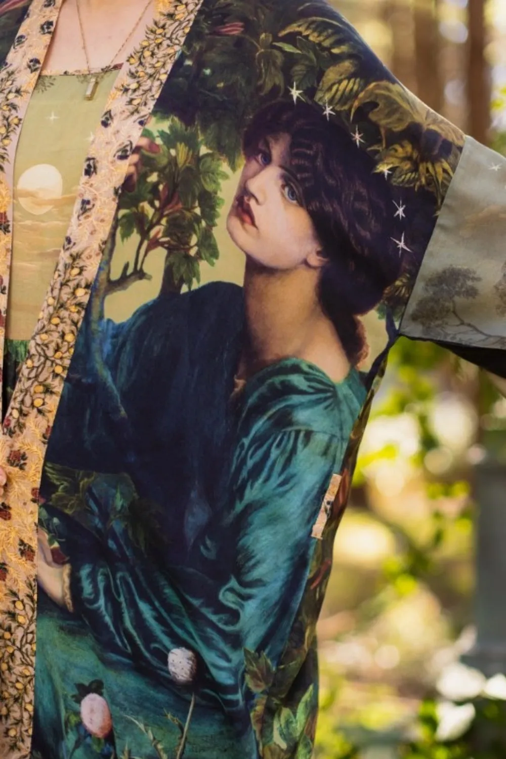 MARKET OF STARS BELLA NOTTE BAMBOO DUSTER KIMONO WITH BUNNY   MOON