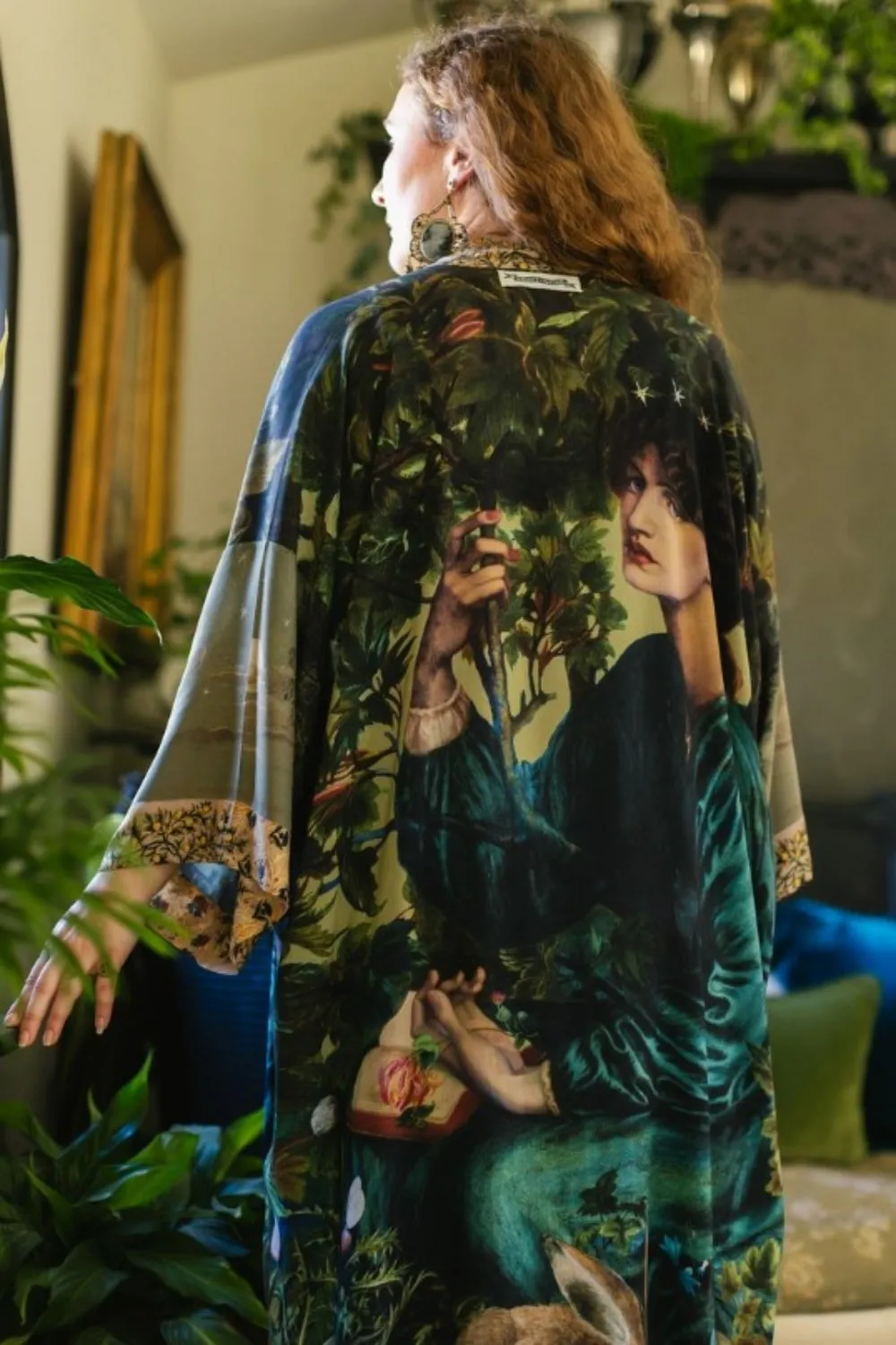 MARKET OF STARS BELLA NOTTE BAMBOO DUSTER KIMONO WITH BUNNY   MOON