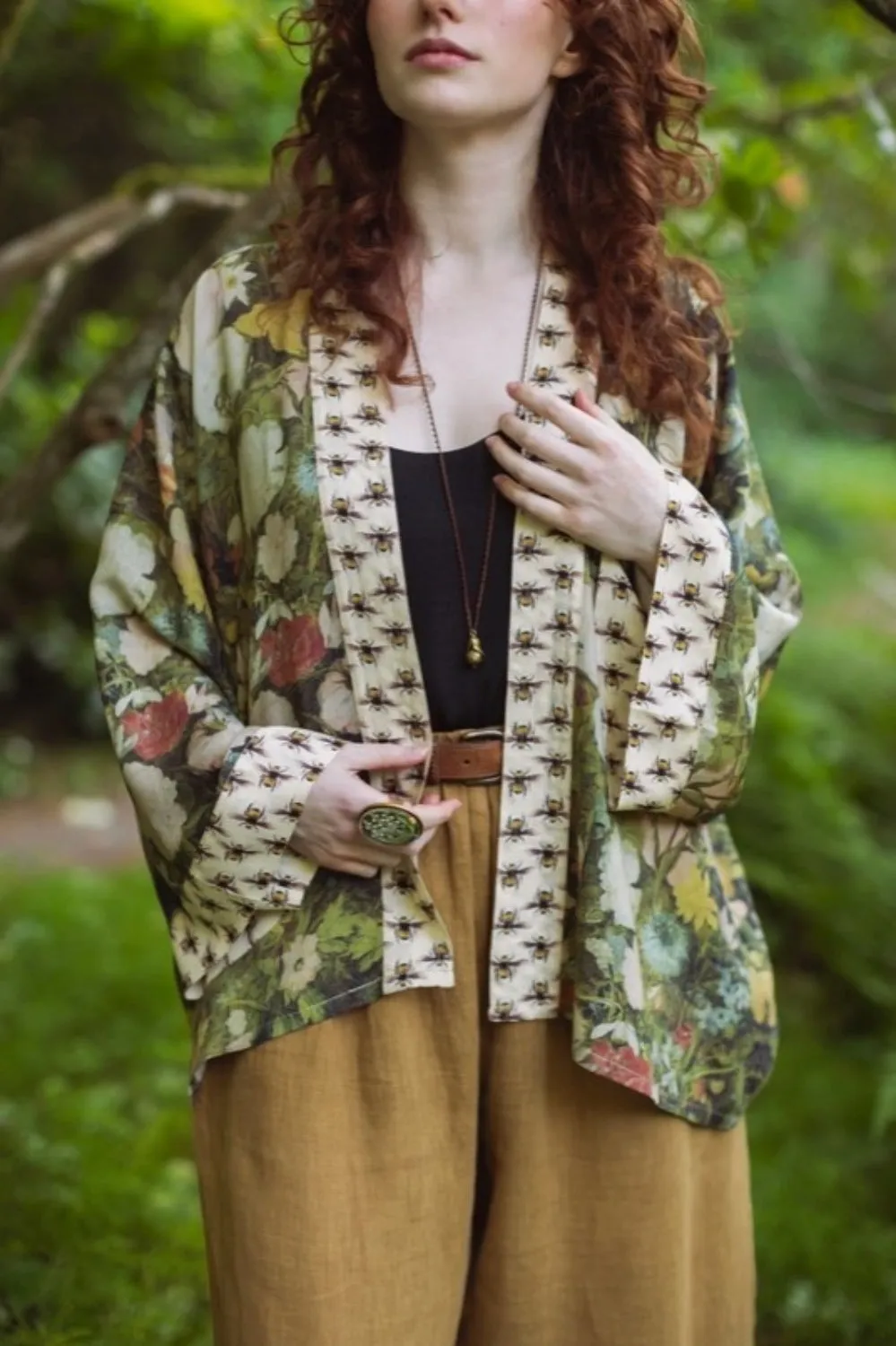 MARKET OF STARS I DREAM IN FLOWERS CROPPED KIMONO