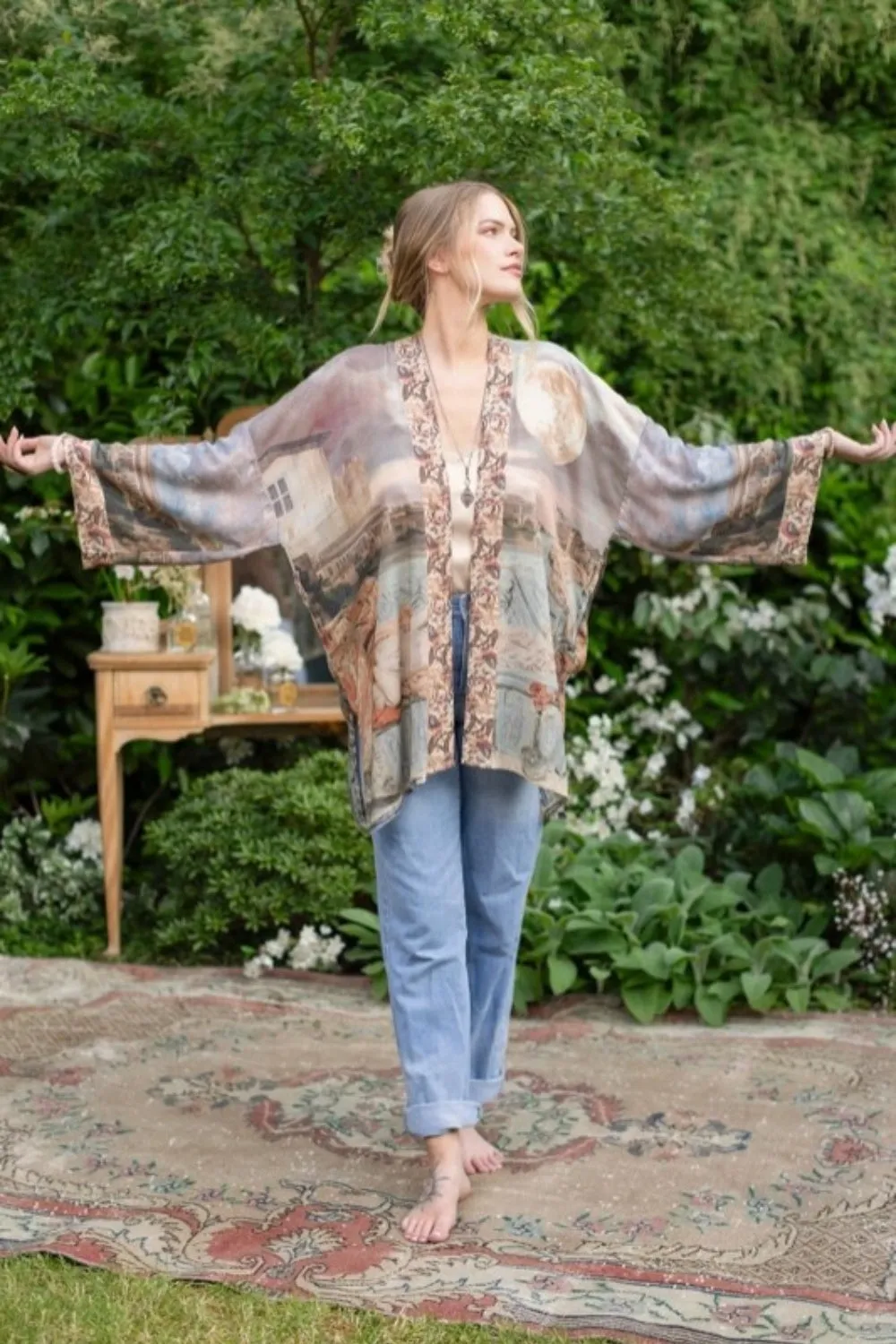 MARKET OF STARS IMAGINARIUM MATINEE MID LENGTH DUSTER BAMBOO KIMONO