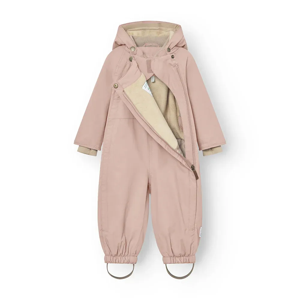 MATWISTI fleece lined snowsuit. GRS-3110 Adobe rose