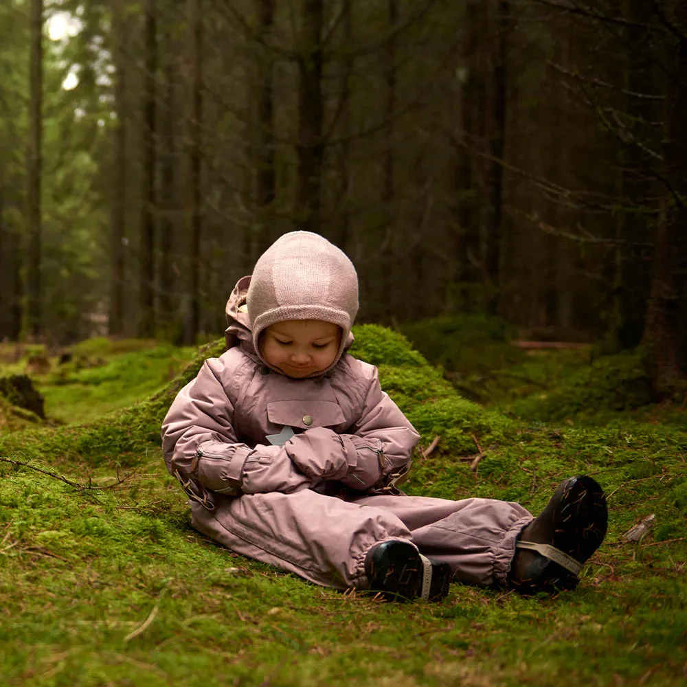 MATWISTI fleece lined snowsuit. GRS-3110 Adobe rose