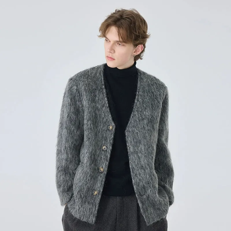 Men's Textured Wool Cardigan