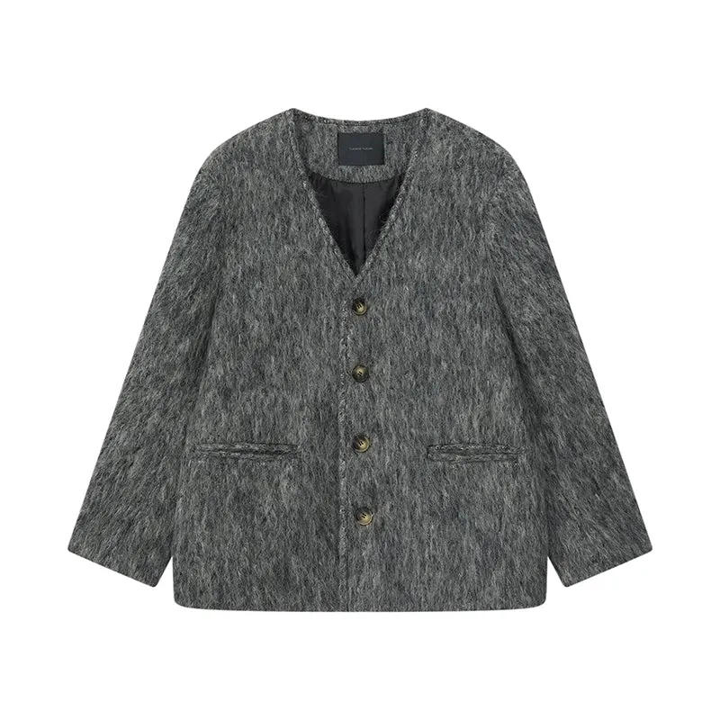 Men's Textured Wool Cardigan