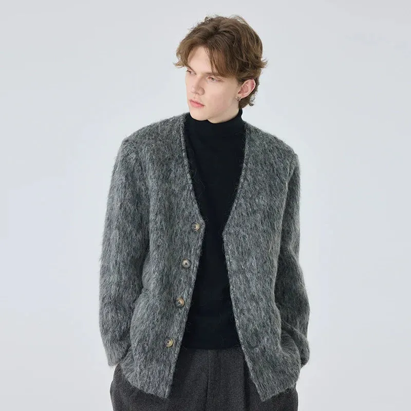 Men's Textured Wool Cardigan