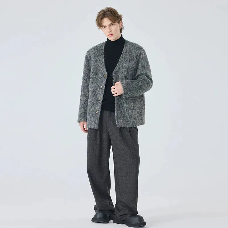 Men's Textured Wool Cardigan