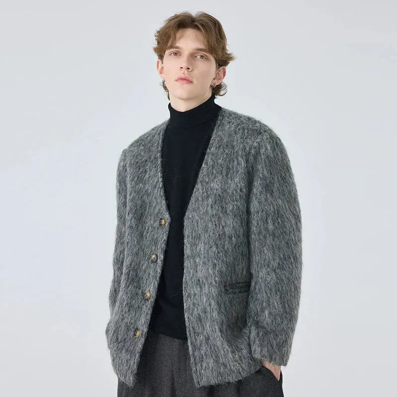 Men's Textured Wool Cardigan