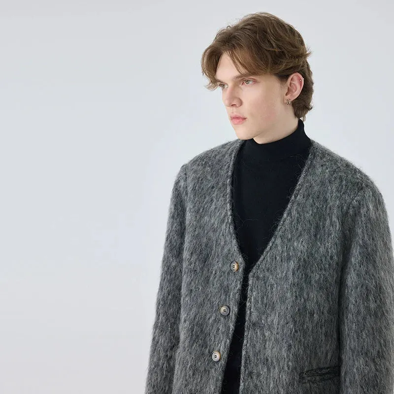 Men's Textured Wool Cardigan