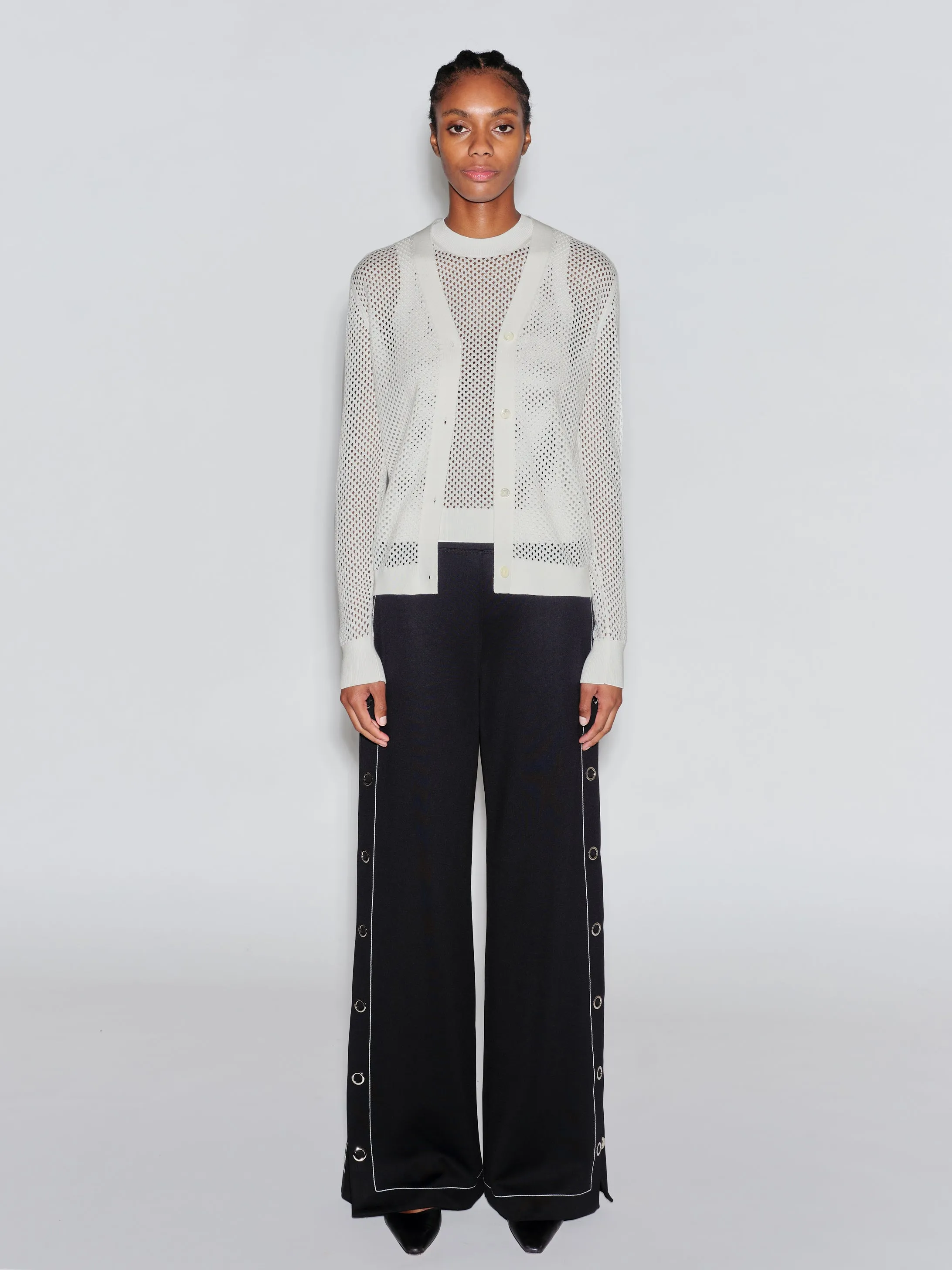 MESH POINTELLE CARDIGAN