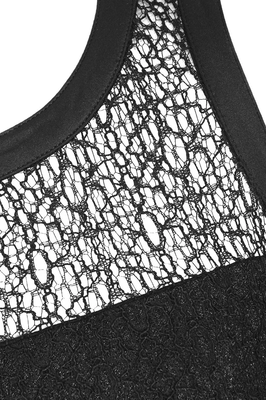 MISMA Black Lace Sleeveless Dress