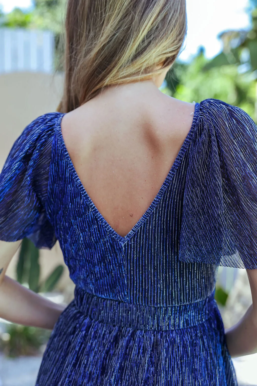 Misty Midi Dress -Blue