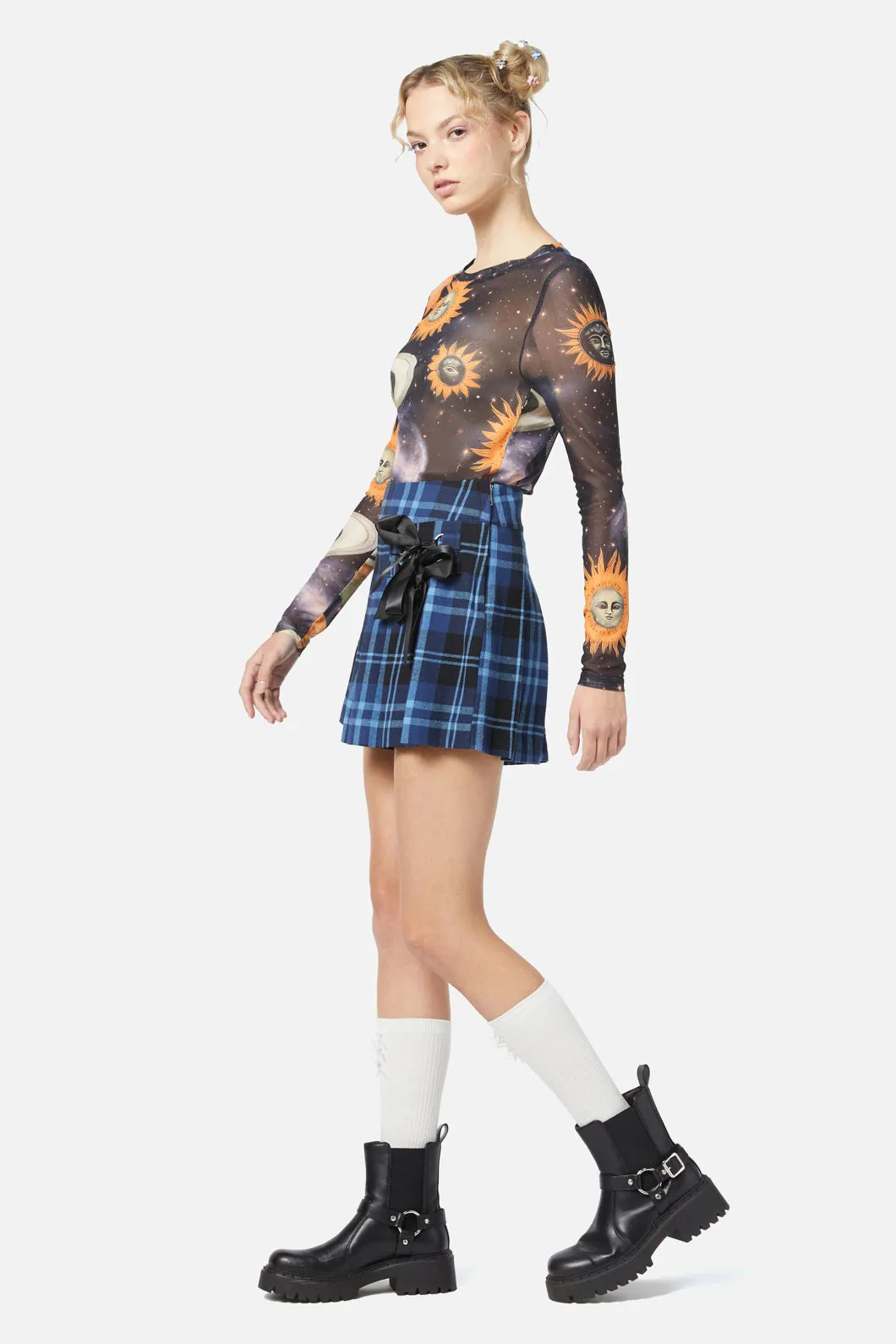 Moonlit Tartan Skort
