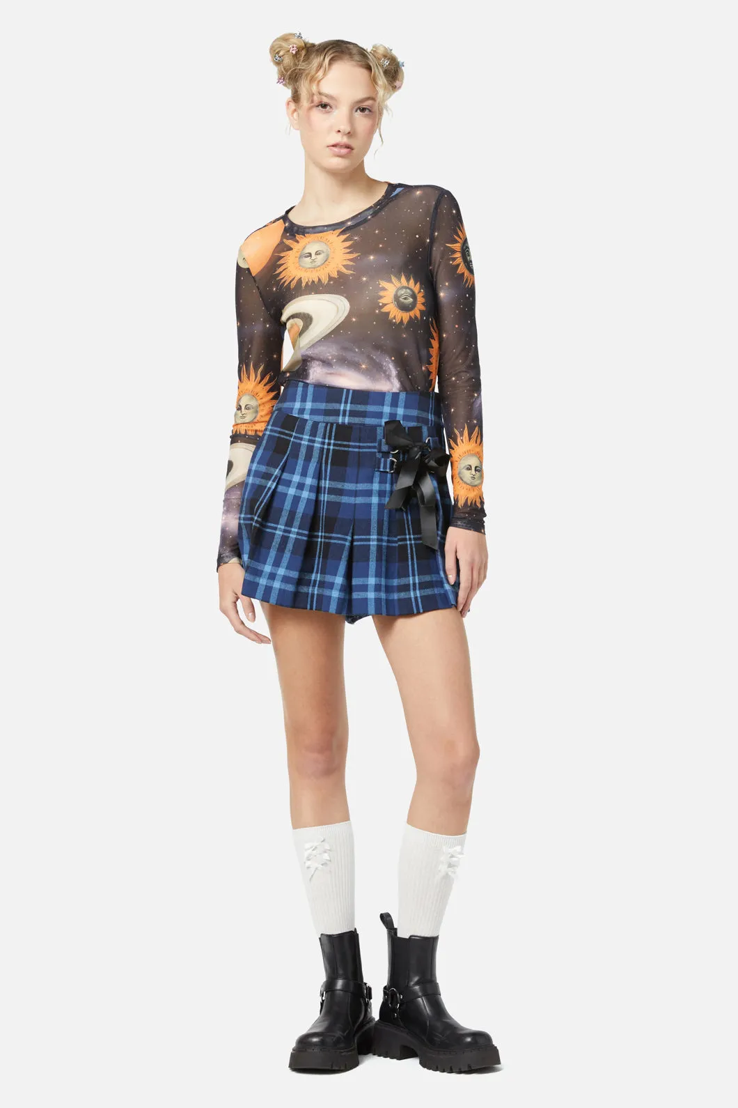 Moonlit Tartan Skort
