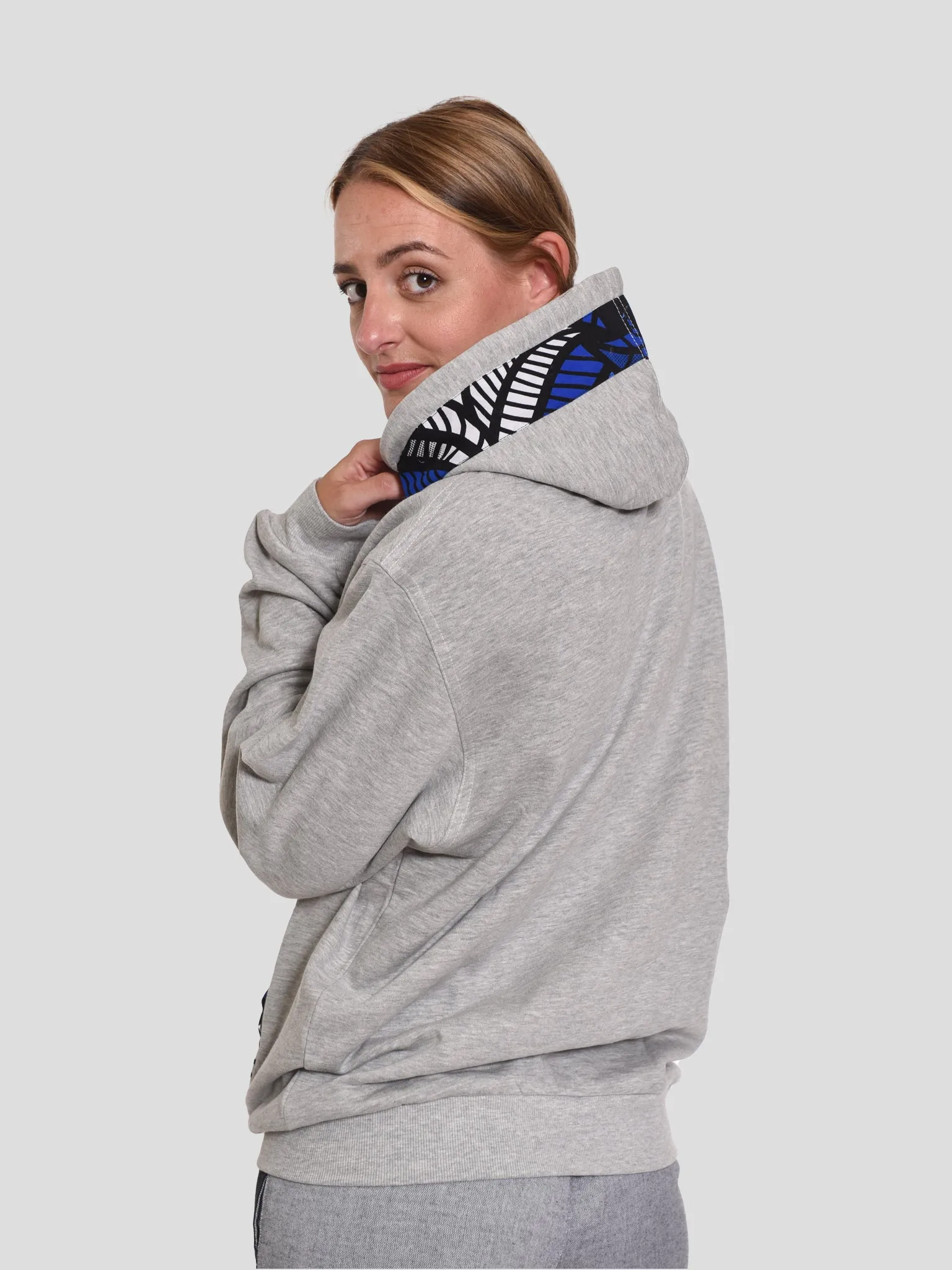 MU Cotton Fleece Hoodies with Kitenge