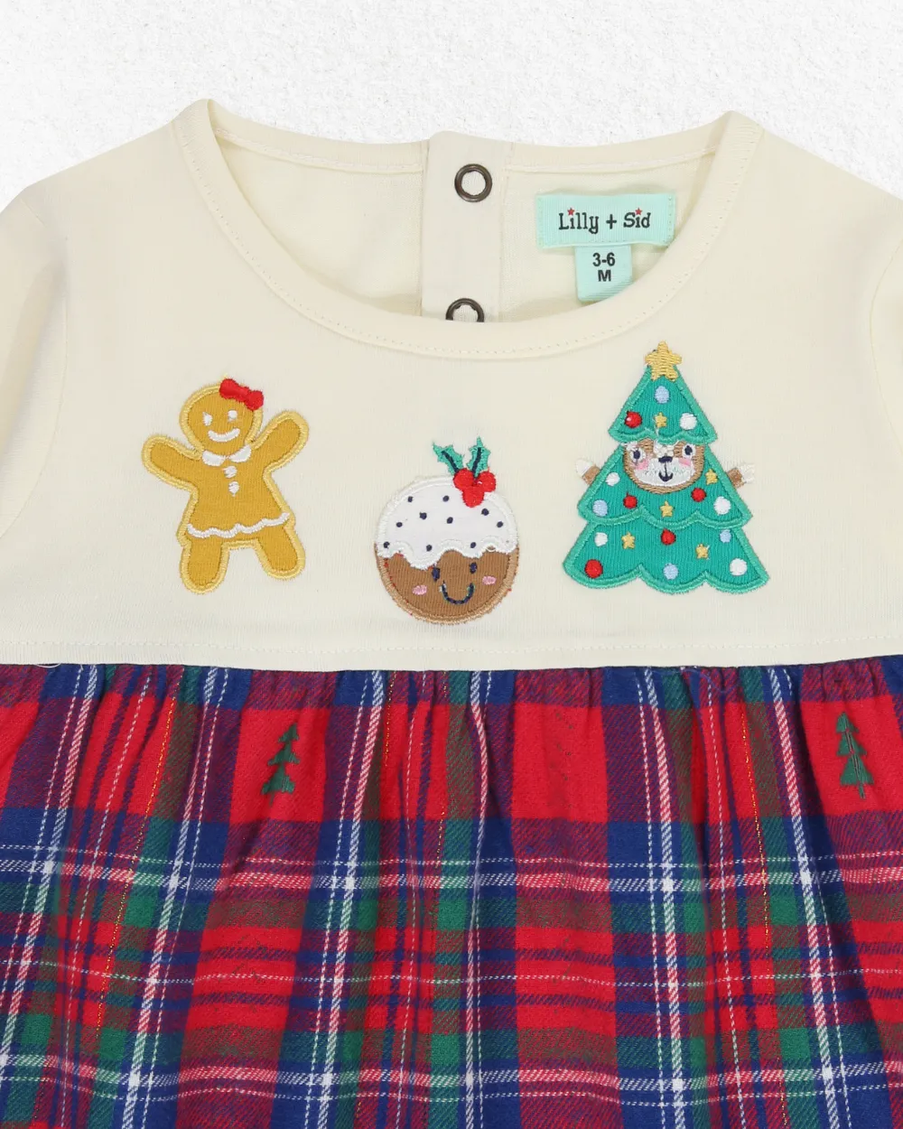 Multicoloured Festive Treats Applique Dress