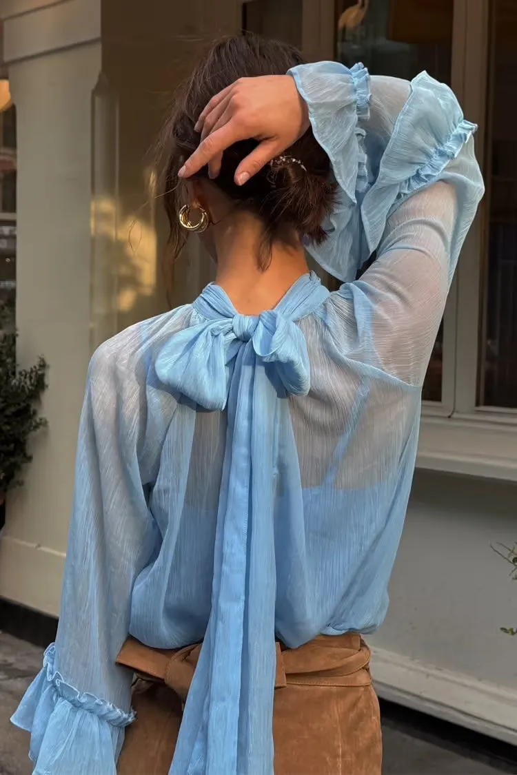 Never Fully Dressed Pastel Blue Elinor Blouse