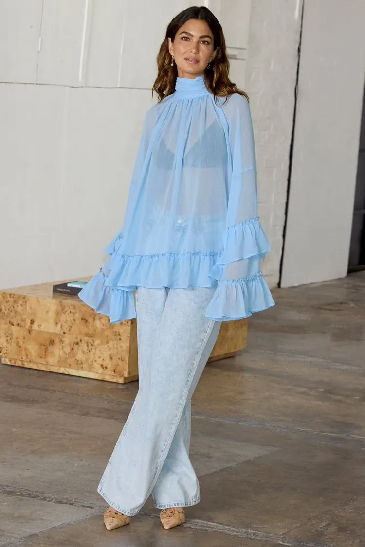 Never Fully Dressed Pastel Blue Elinor Blouse