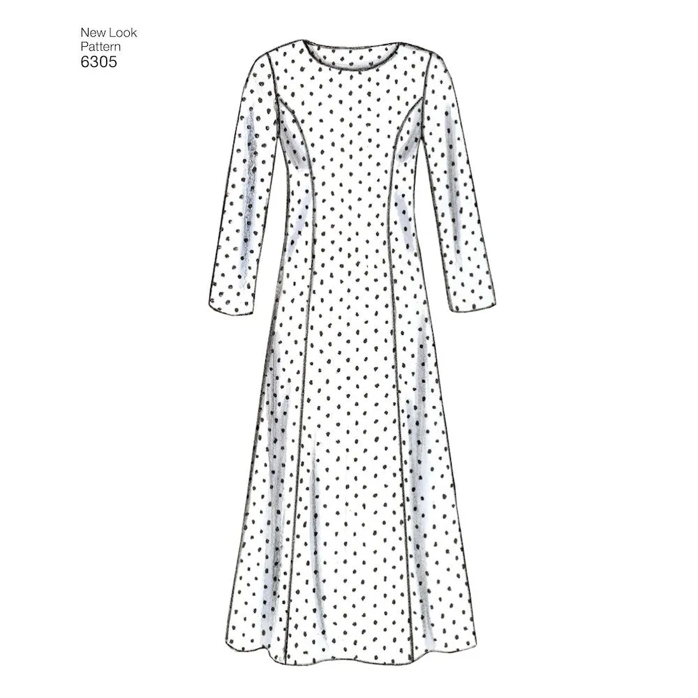 Newlook Pattern 6305 Misses Dresses