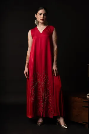 Ombre Embroidered Maxi Dress