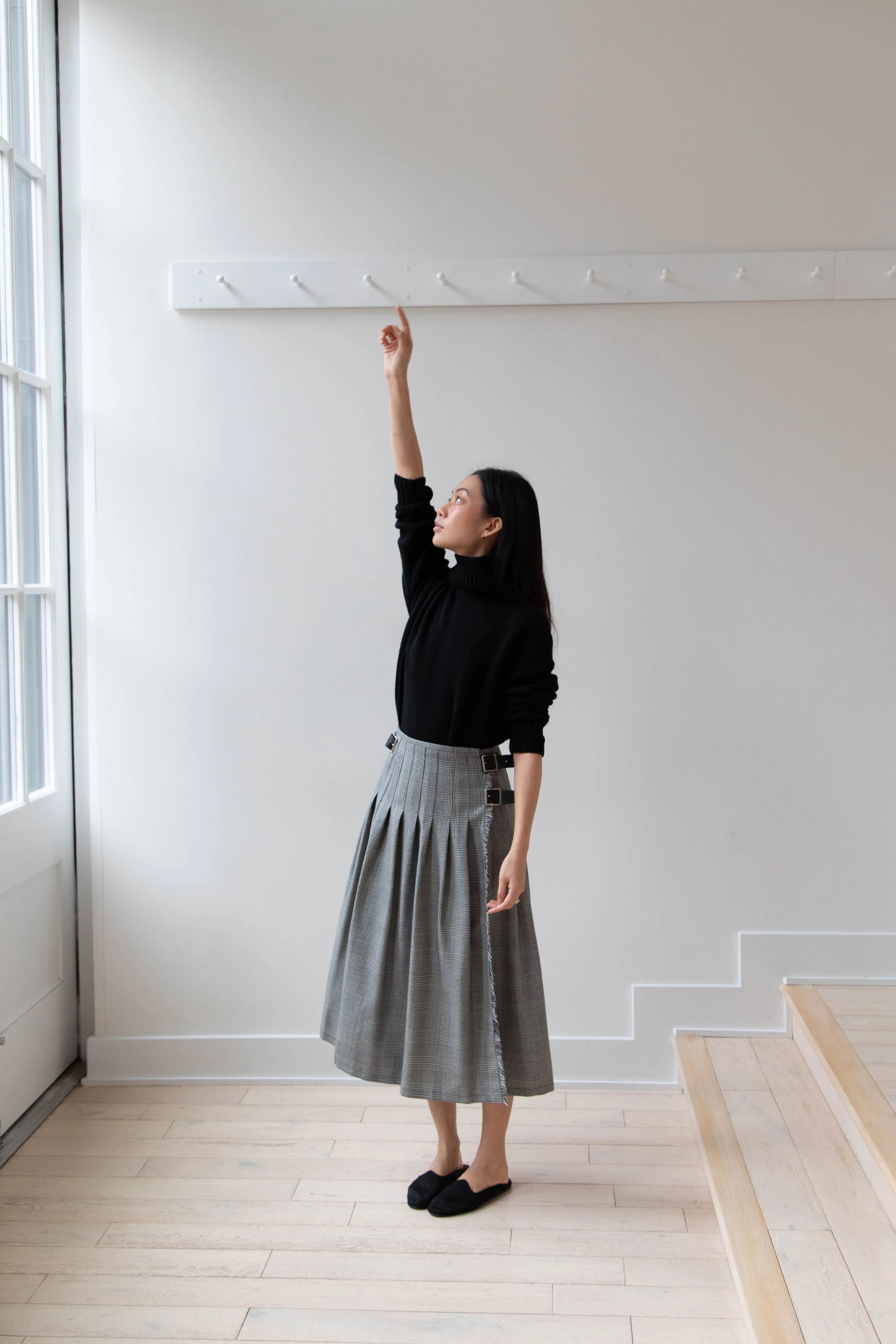O'Neil of Dublin | Pleated Skirt in Glen Check