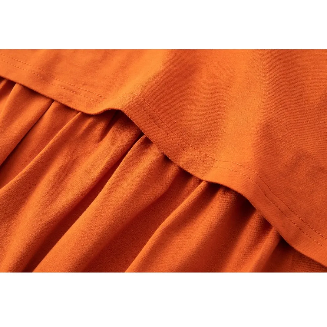 Orla Orange Breastfeeding Skater Dress
