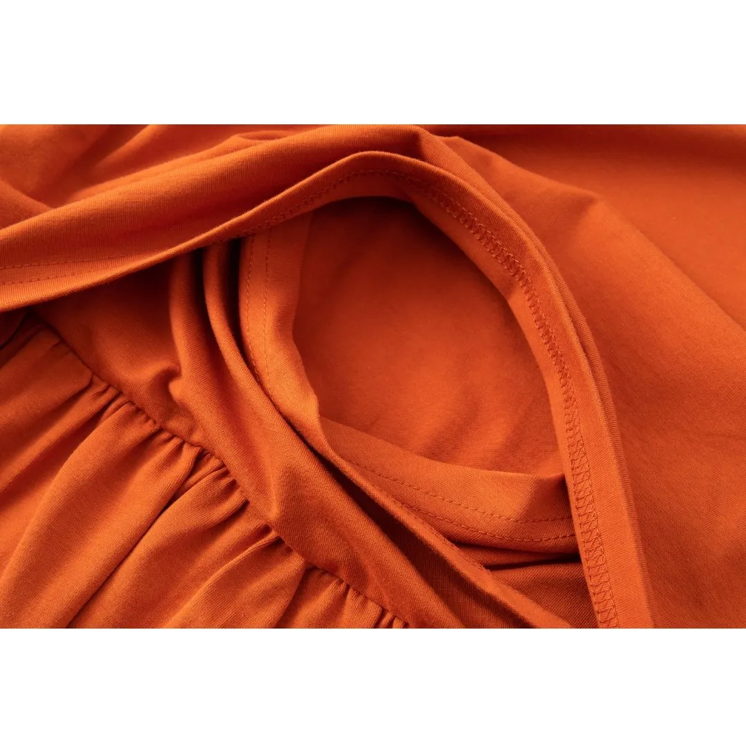 Orla Orange Breastfeeding Skater Dress