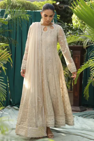 Pakistani Embroidered White Kalidar Pishwas Wedding Dress