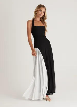 Parissa Halter Maxi Dress - Black