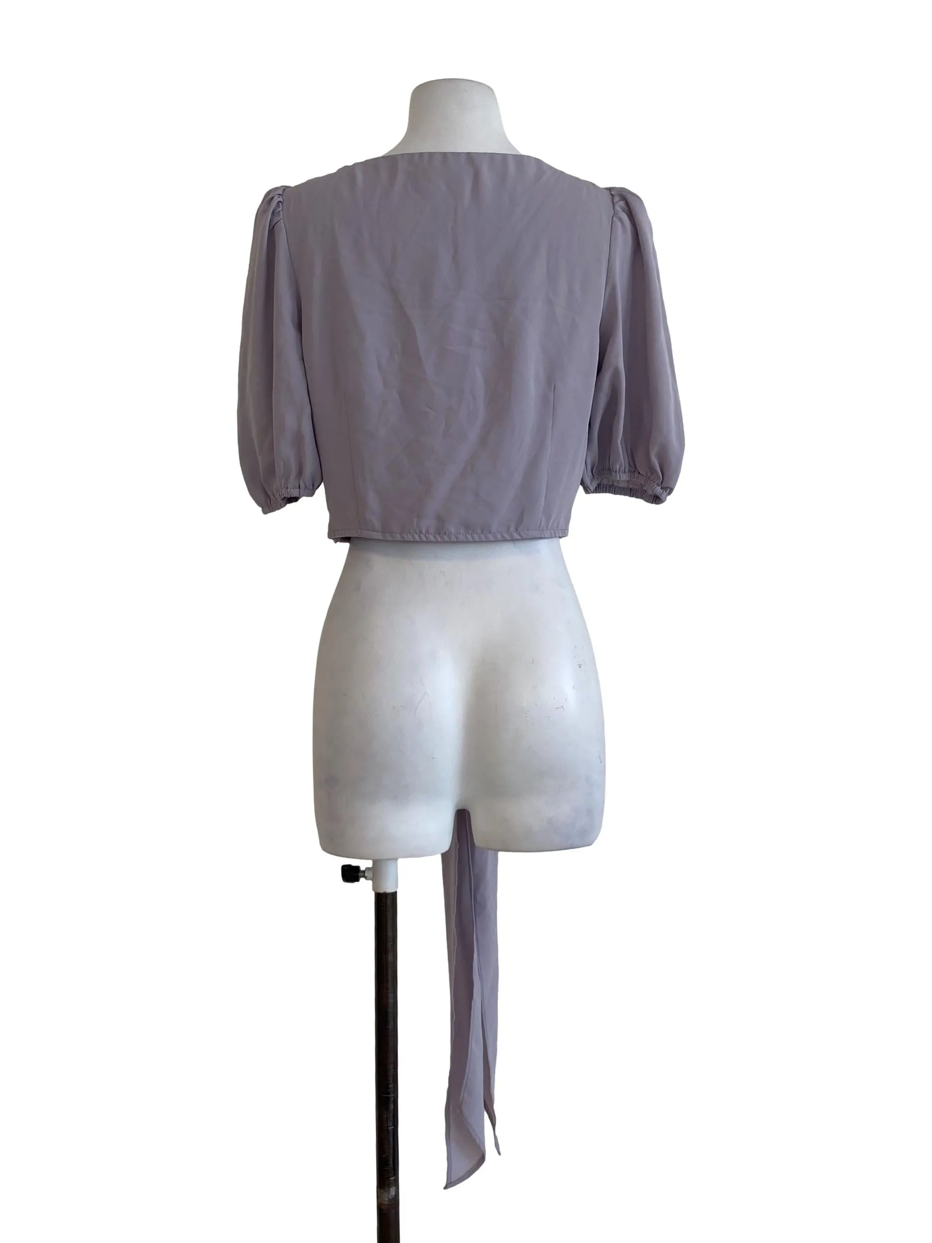 Periwinkle Plain Front Knot Top