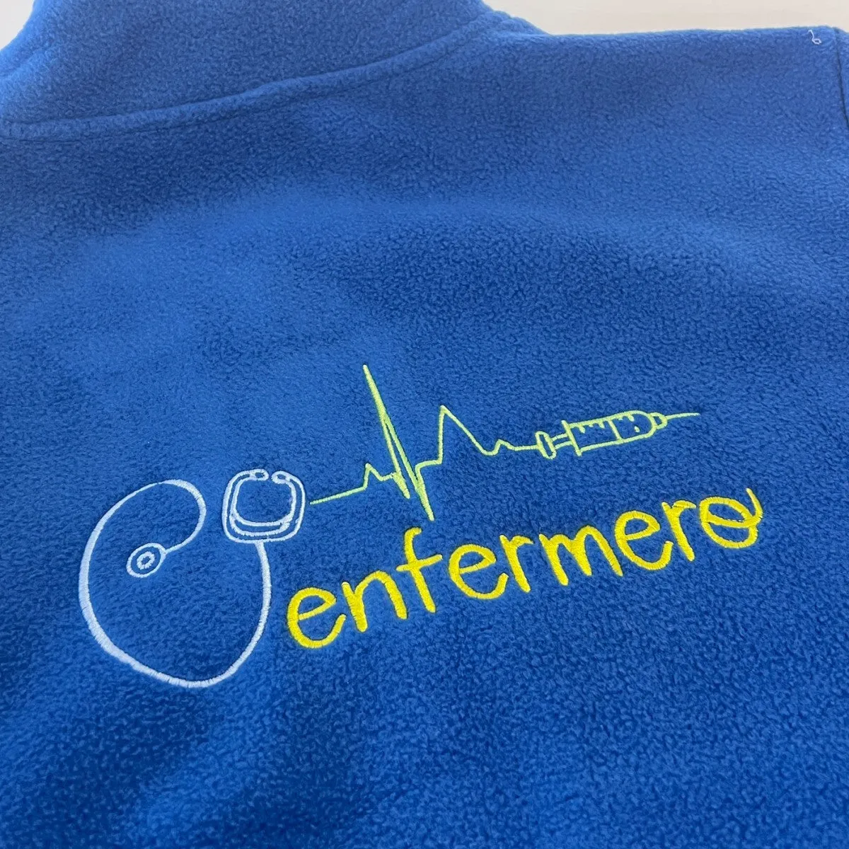 Personalised Custom Name Men Fleece Jacket Blue Design 5