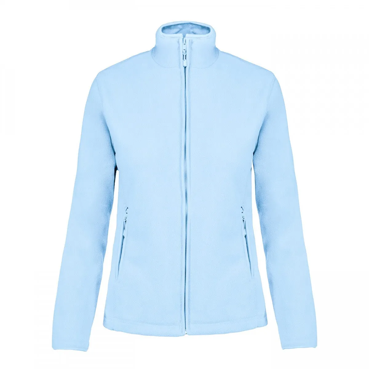 Personalised Custom Name Women Fleece Jacket Sweet Light Blue Design 5