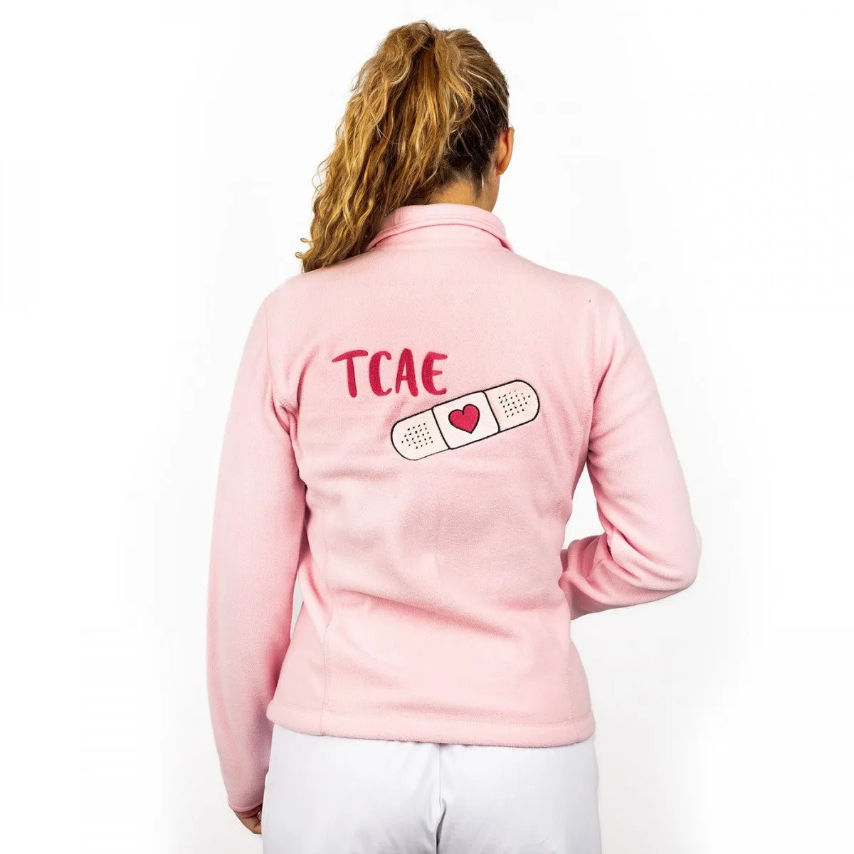 Personalised Custom Name Women Fleece Jacket Sweet Pink Design 5