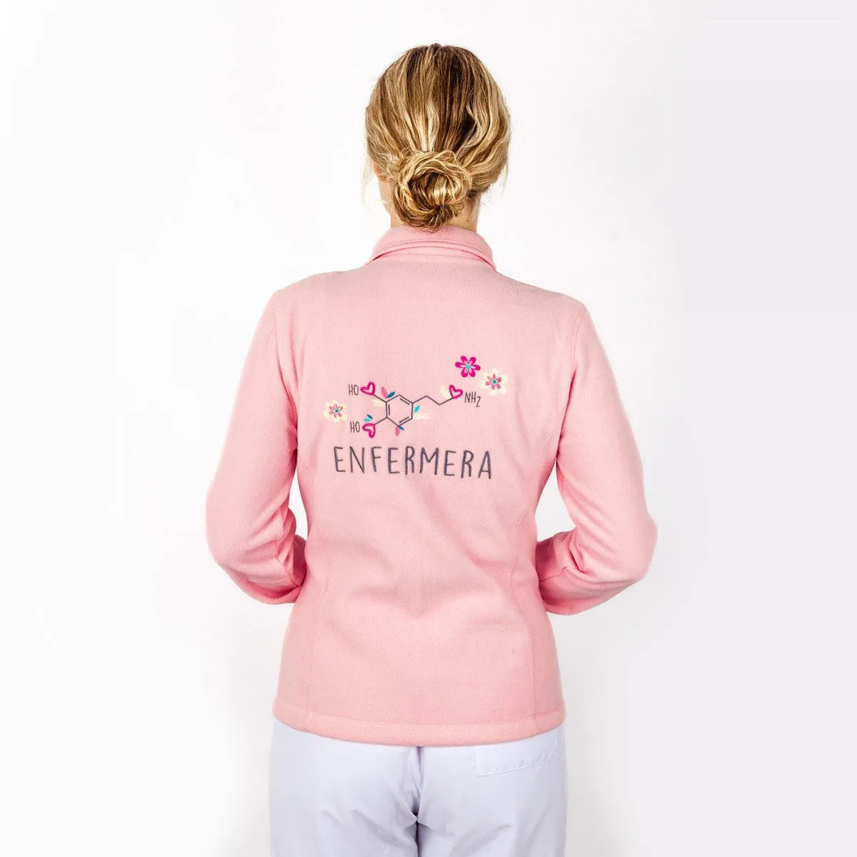 Personalised Custom Name Women Fleece Jacket Sweet Pink Design 5