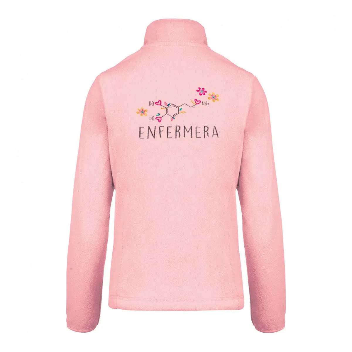 Personalised Custom Name Women Fleece Jacket Sweet Pink Design 5