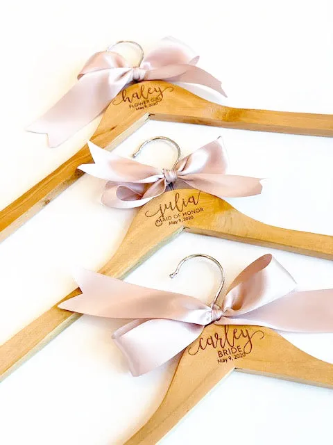 Personalized Bridal Party Wedding Hangers