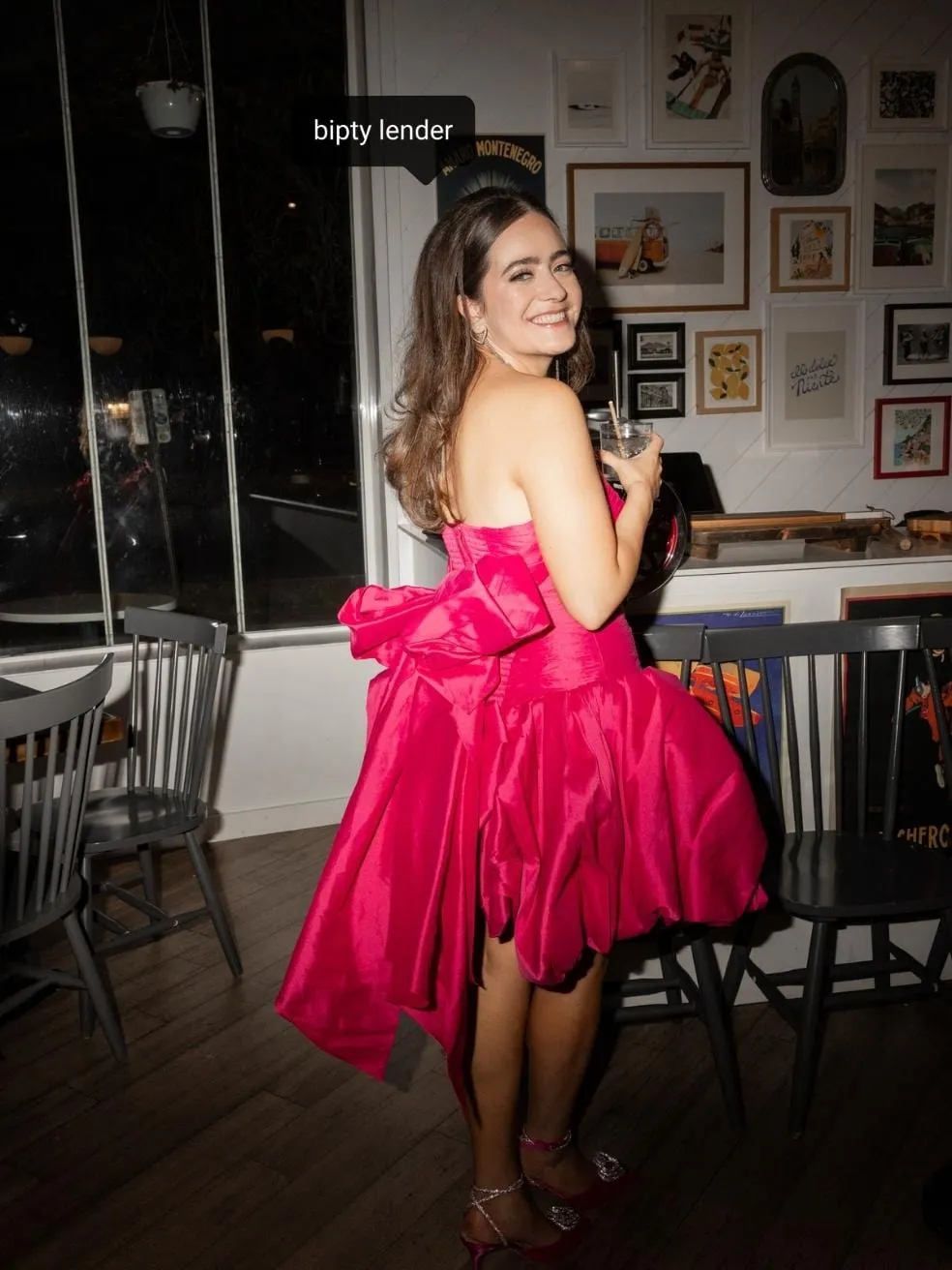 Piacere Strapless Bow Mini Dress