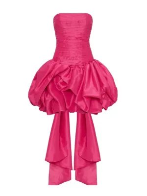 Piacere Strapless Bow Mini Dress